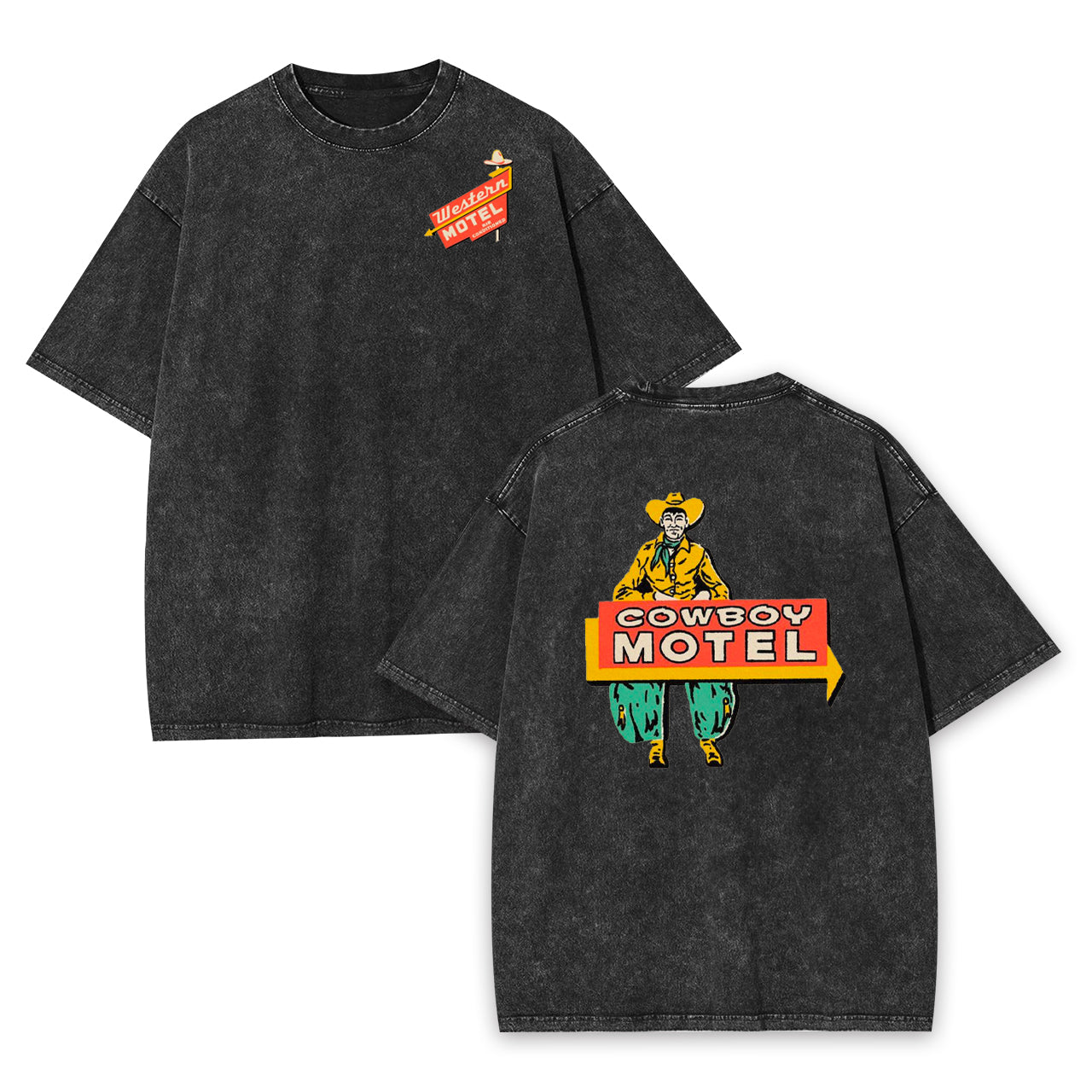 Cowboy Western Motel Garment-dye Tees