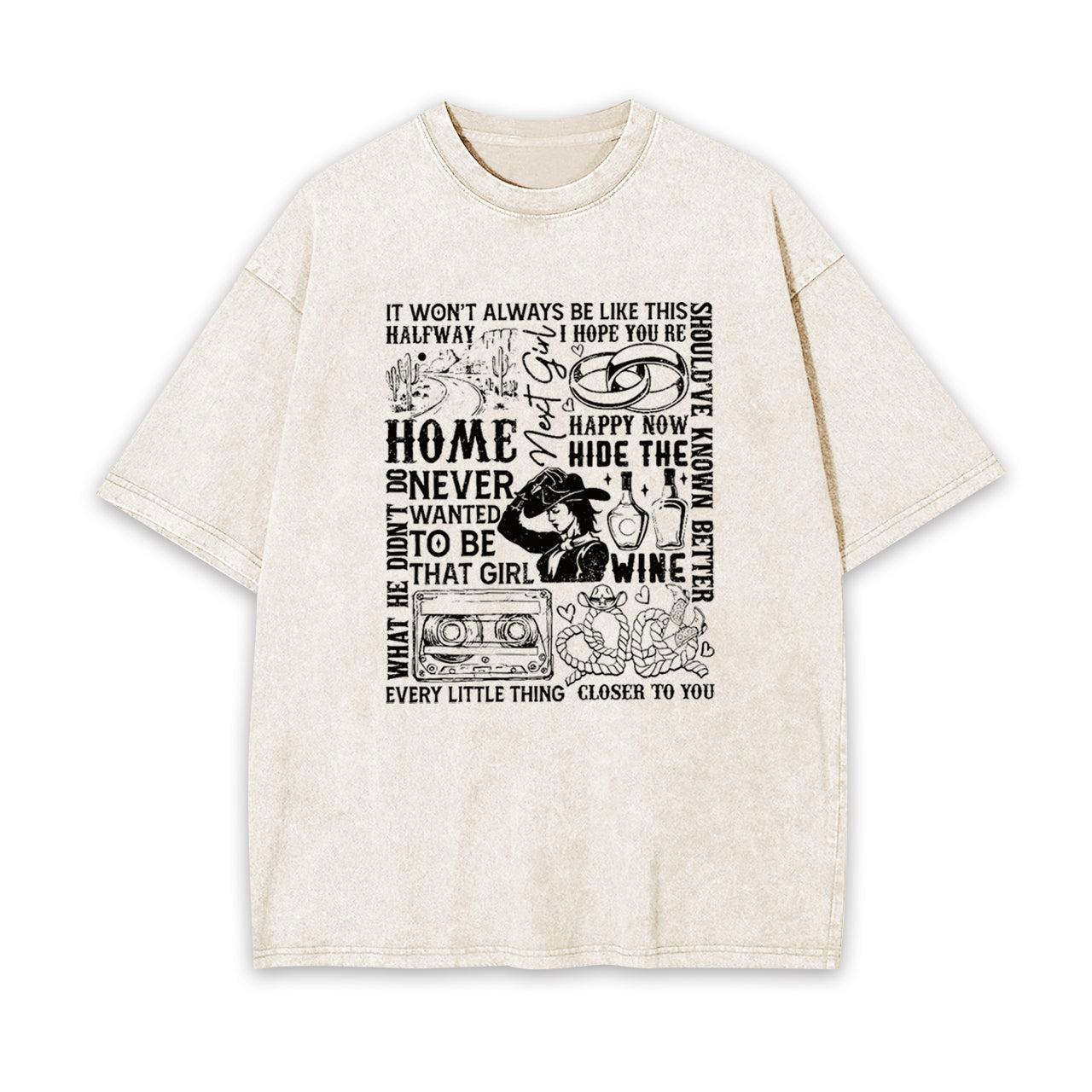 Carly Country Music Pearce Tour Garment-dye Tees