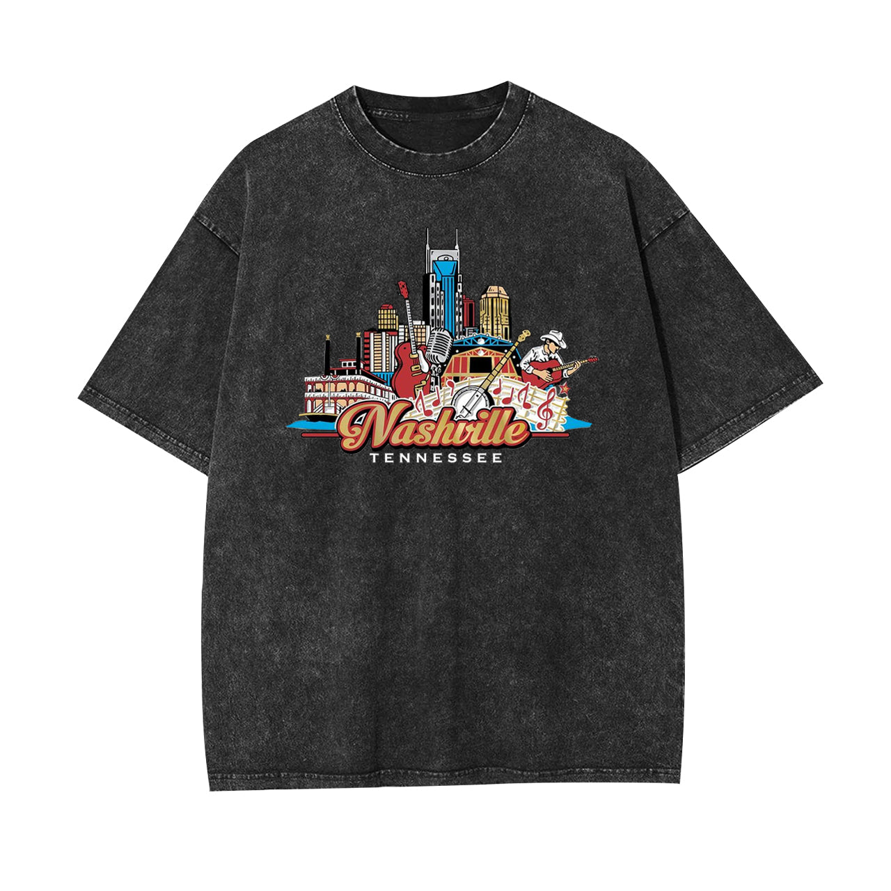 Nashville Tennessee Country Music City Garment-dye Tees
