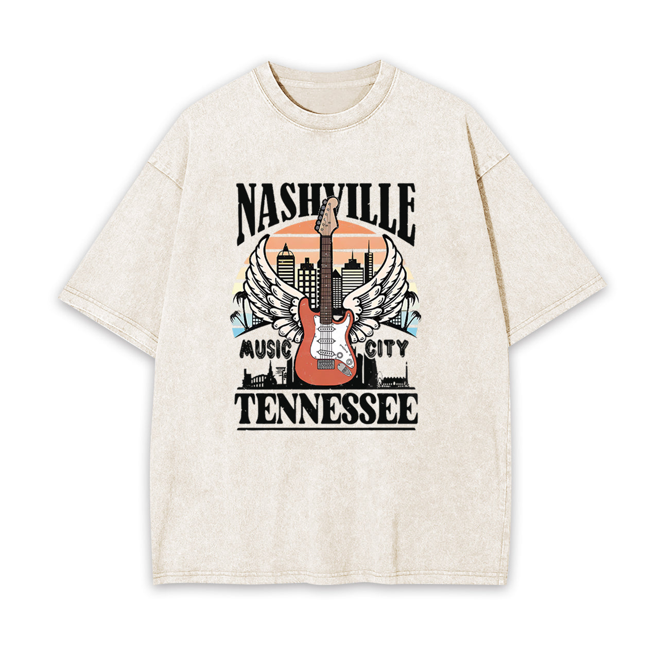 Classic Nashville Music City 1993 Garment-dye Tees