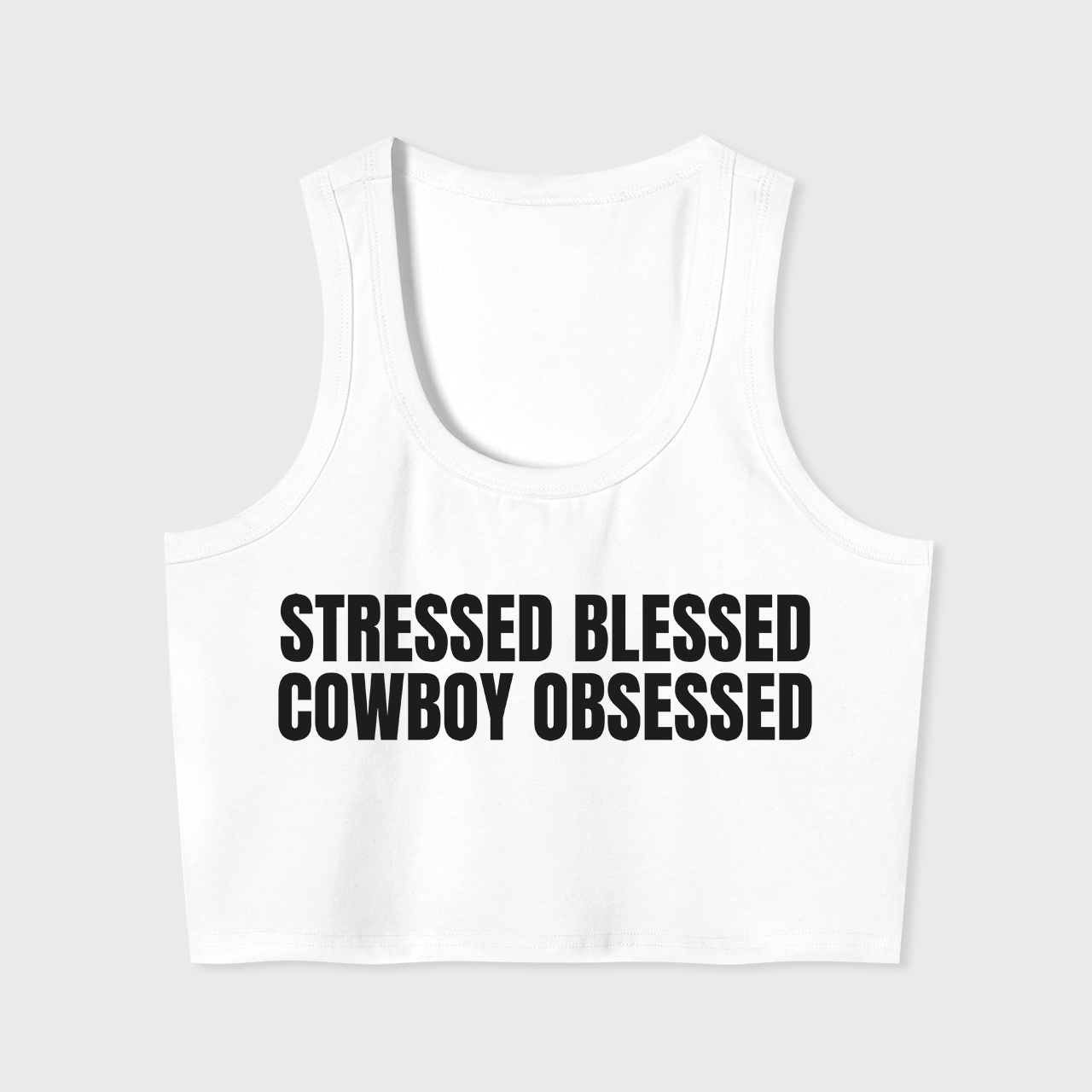 Stressed Blessed Cowboy Obsessed Tank Top