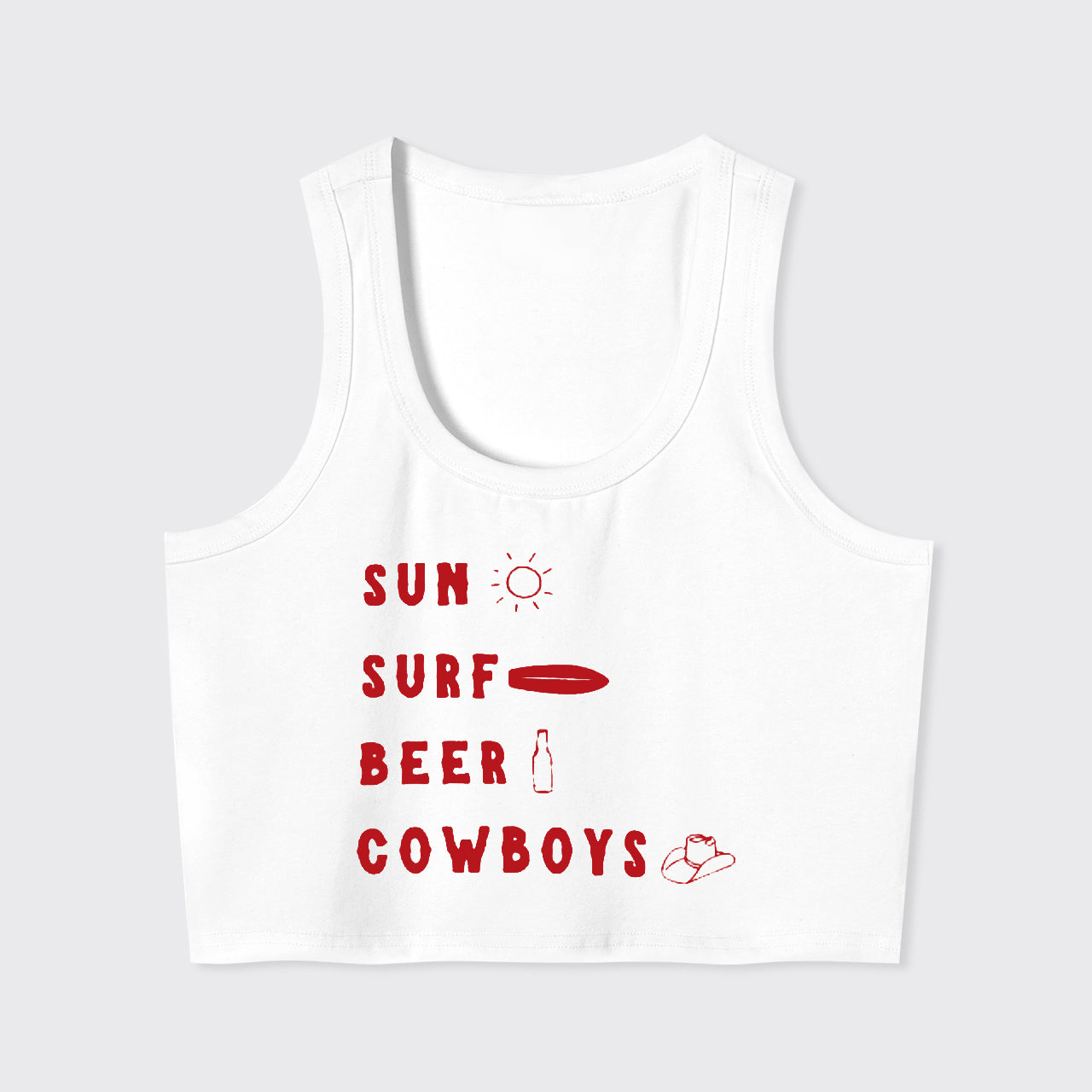 Surf Sun Beer Cowboys Tank Top