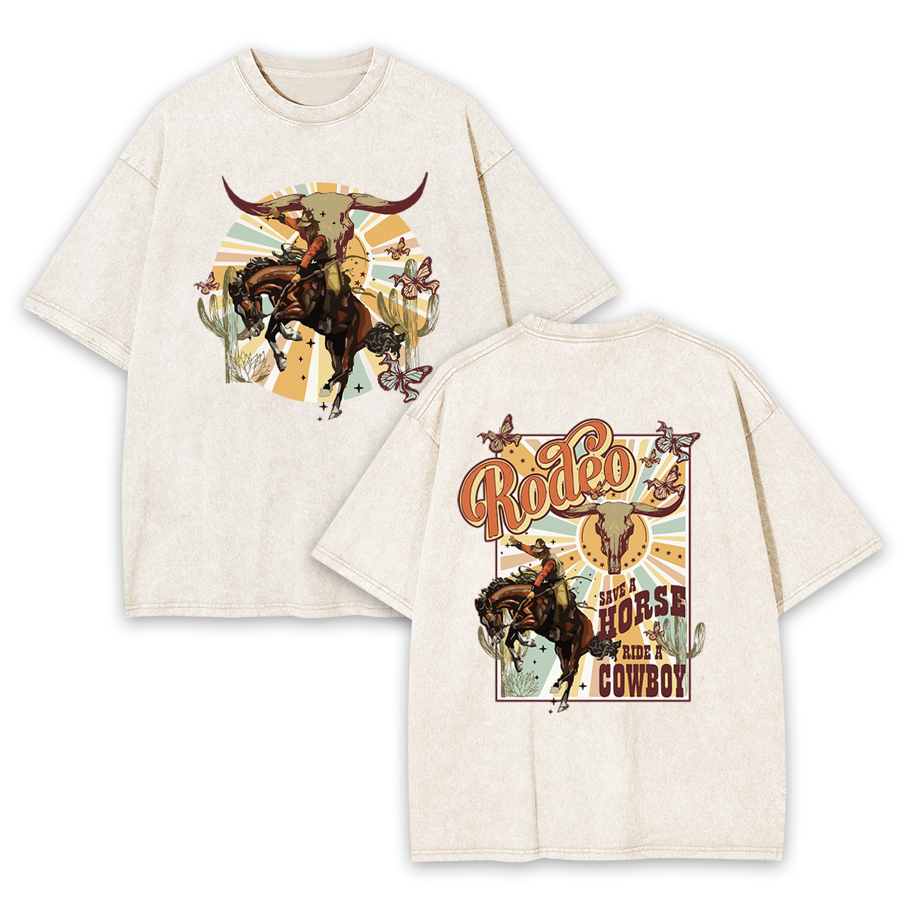 Save A Horse Ride A Cowboy Cowboy Garment-dye Tees
