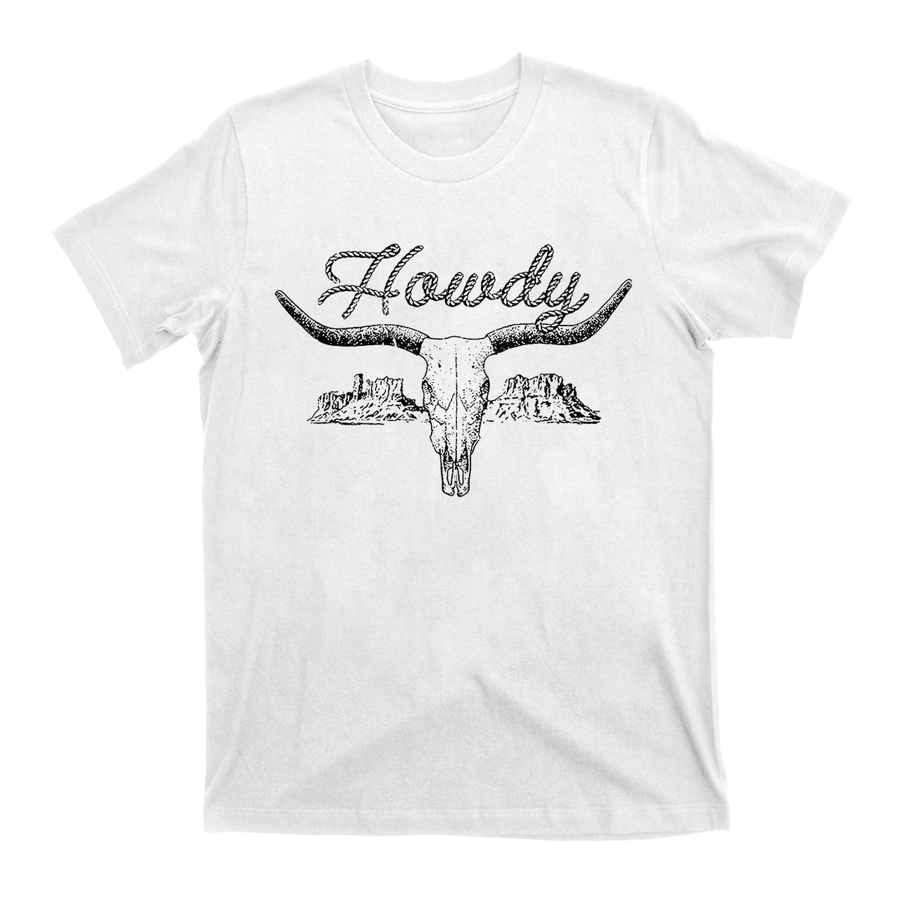 Western Ropes Bull Skull Shirts