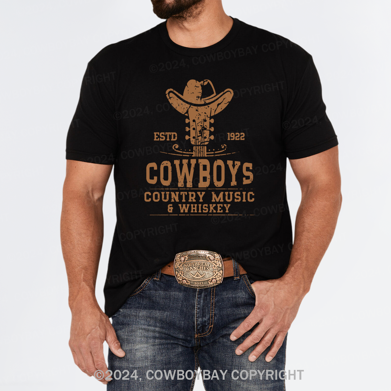 Country Music Whiskey Western Cowboy T-Shirt