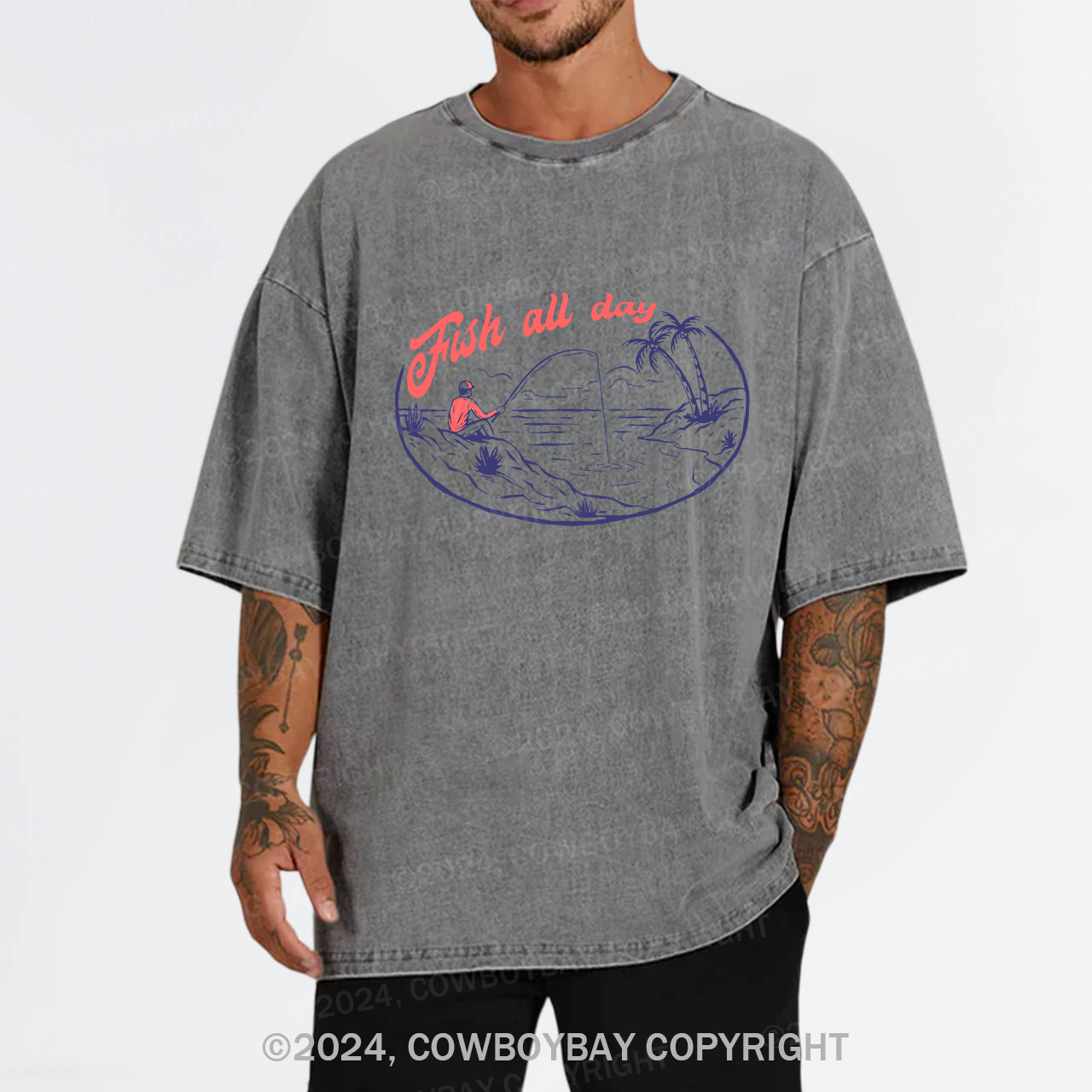 Fish All Day Garment-dye Tees