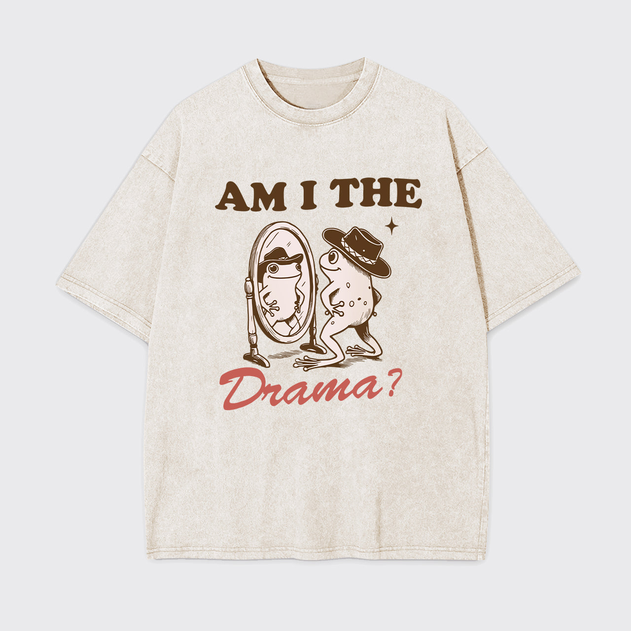 Vintage Retro Funny Frog Garment-dye Tees