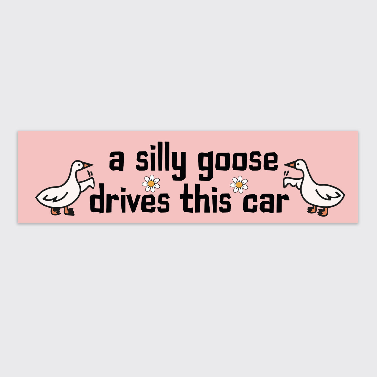 A Silly Goose Drives This Car Bumper Magnet