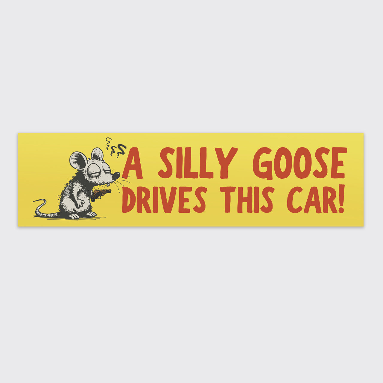 A Silly Goose Drives This Car Bumper Magnet