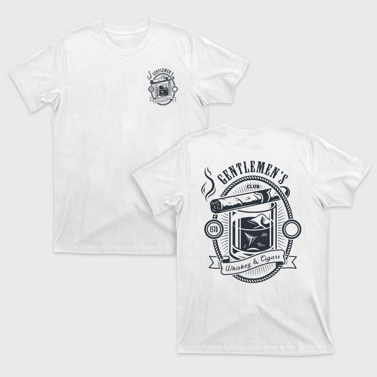 Gentlemen's Club Whiskey Cigar T-Shirts