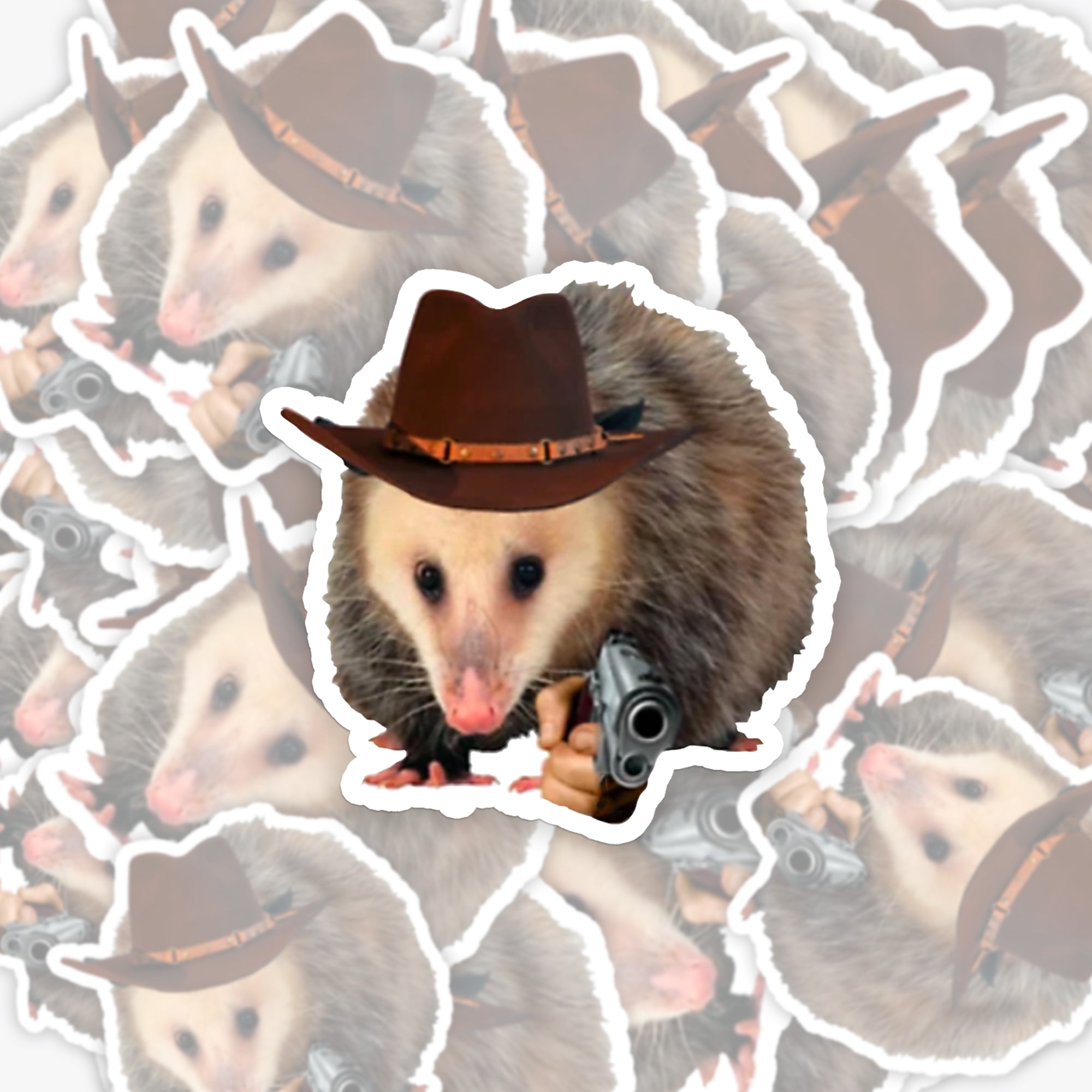 Cowboy Possum Sticker_3