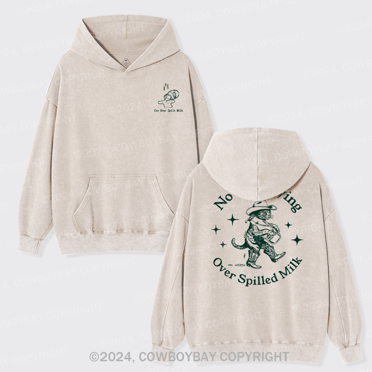 Cry Over Spilt Milk Garment-Dye Hoodies