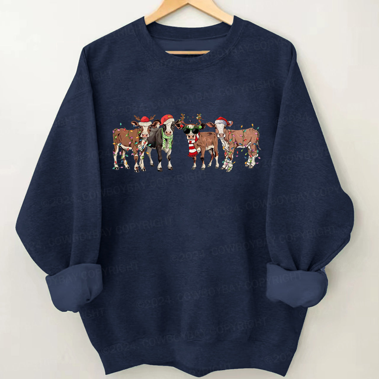 Christmas Cow Sweatshirt
