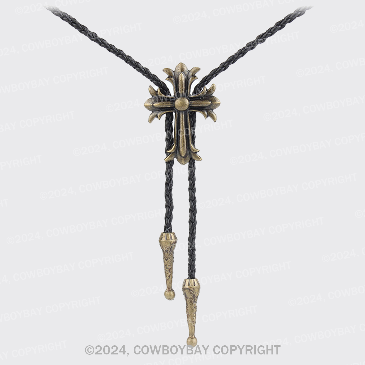 Vintage Tether Western Cross Necklace