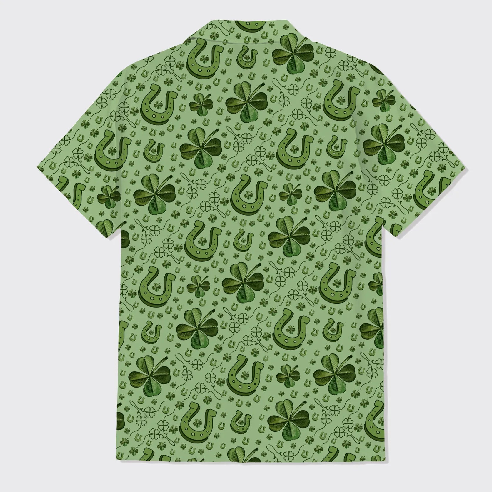 Four Leaves Clover And Horseshoe Button Up Shirts