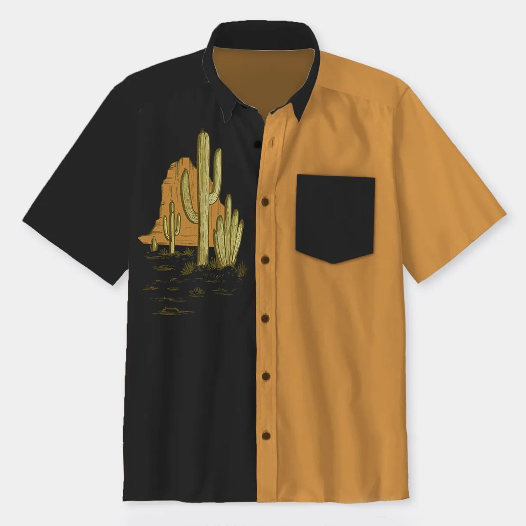 Cactus In The Desert Button Up Shirts