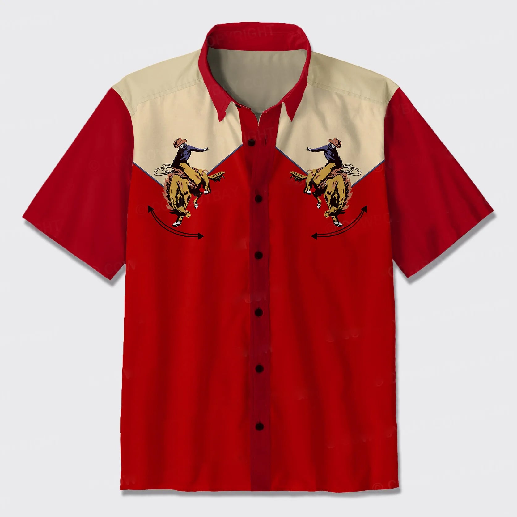 Riding Cowboy Button Up Shirts_1
