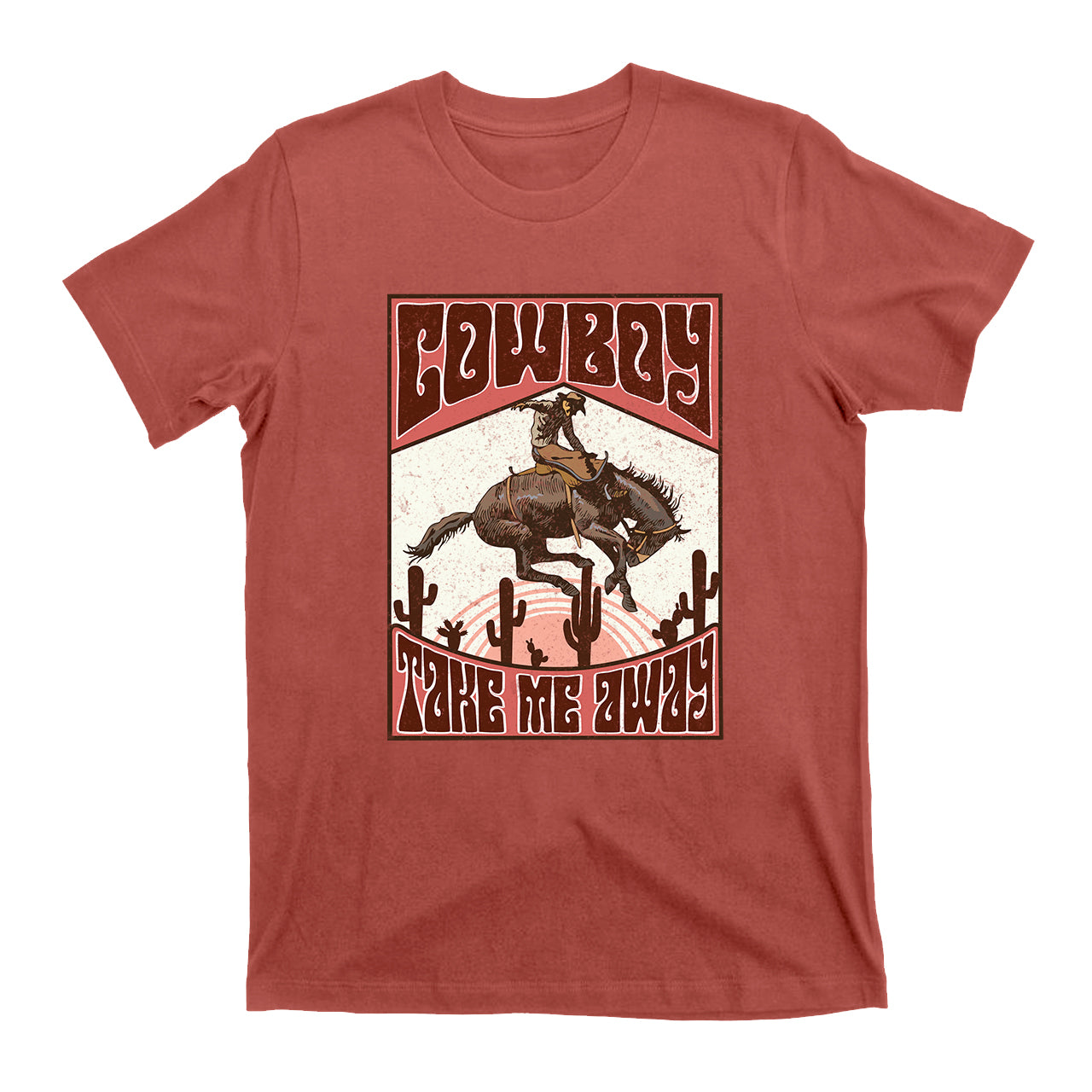 Cowboy Take Me Away Horse Riding Vintage T-Shirts