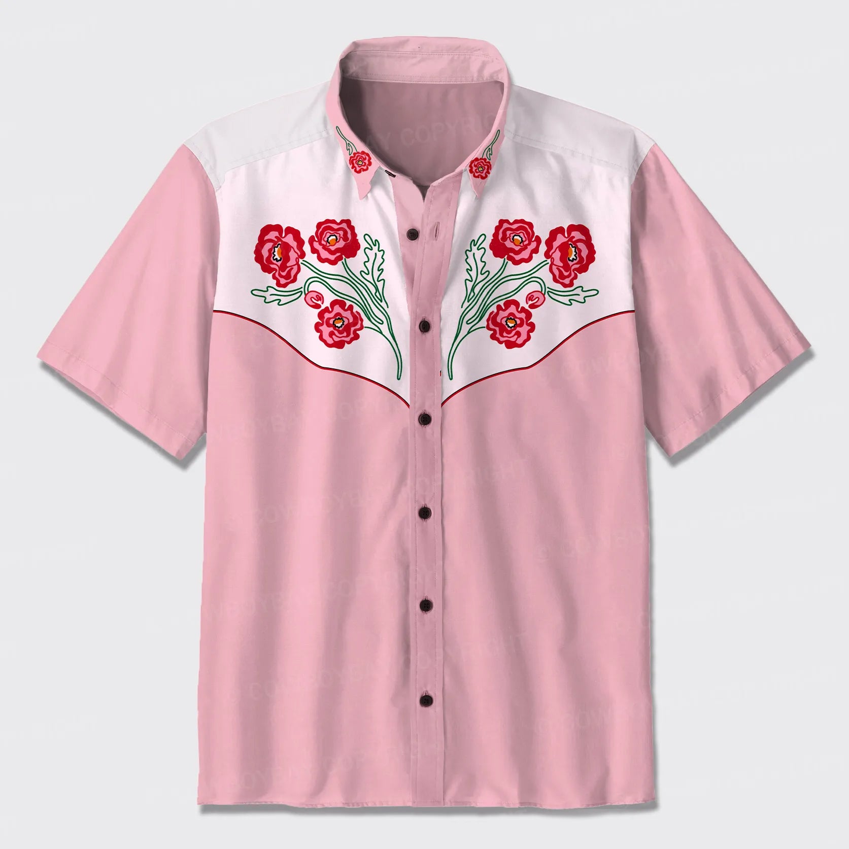 Wild Poppies Button Up Shirts