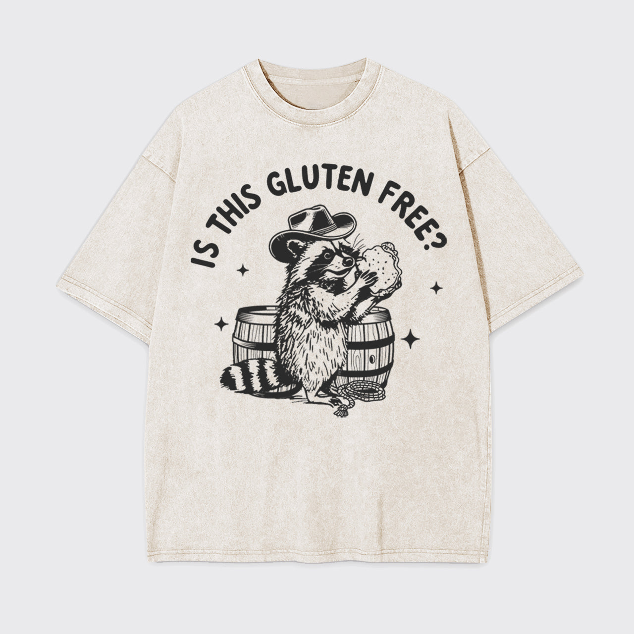 Gluten Free Raccoon Garment-dye Tees