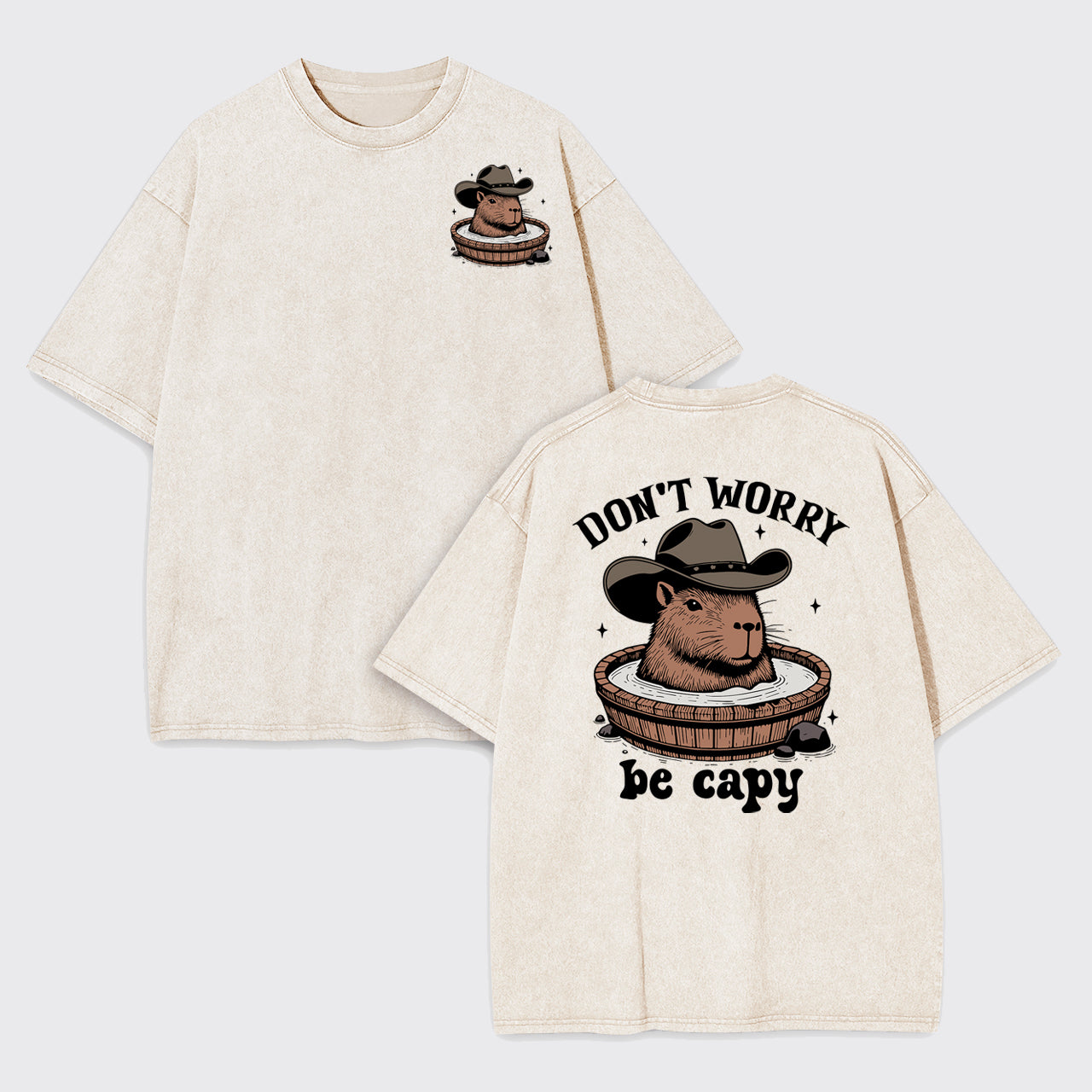 Don't Worry Be Capy Garment-dye Tees