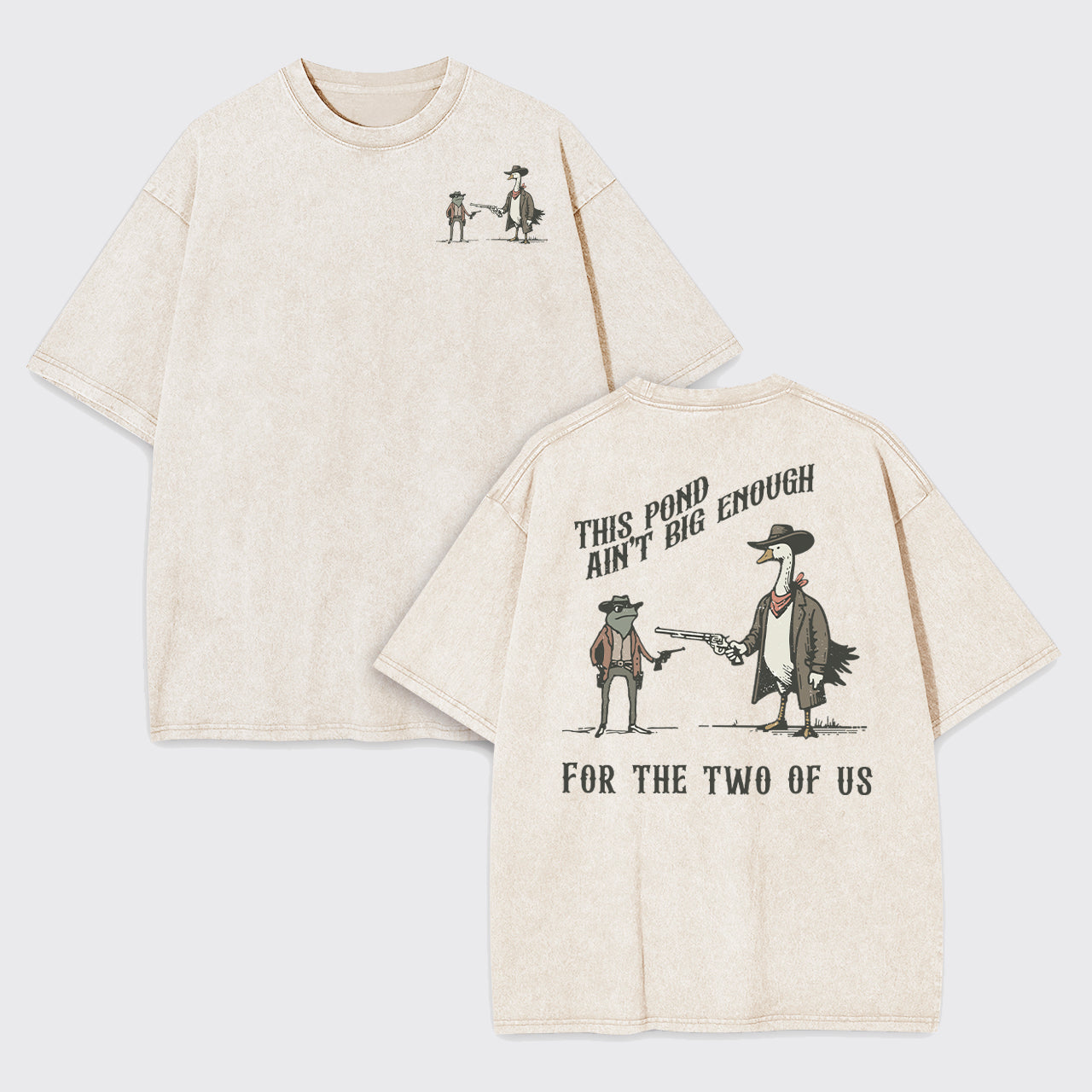 Vintage Silly Goose And Frog Garment-dye Tees