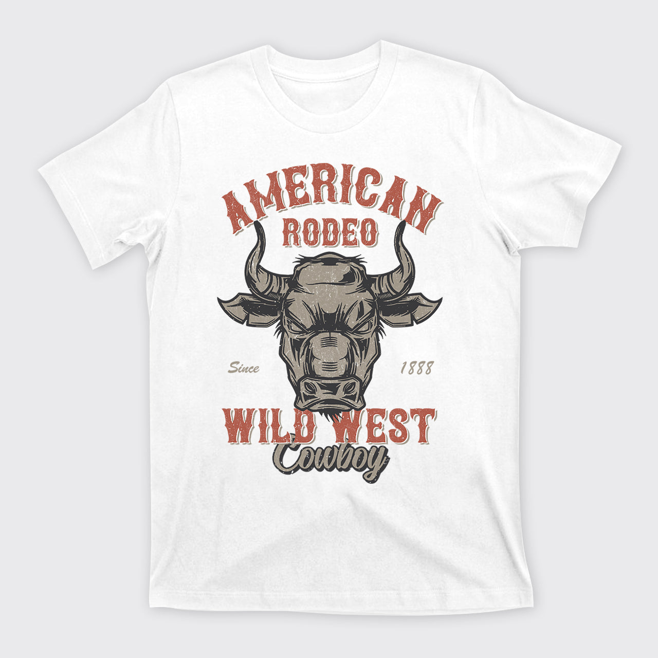 Vintage Rodeo Cowboy Wild West Bull T-Shirts