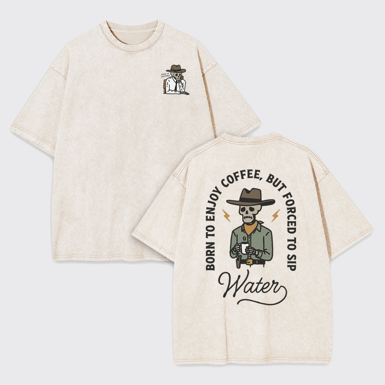 Vintage Sad Office Cowboy Garment-dye Tees