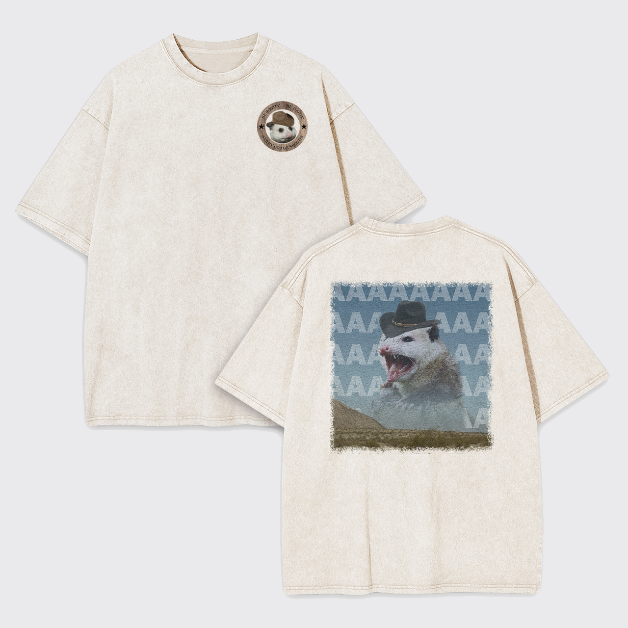 Be Rootin Be Tootin Be Shootin Possum Garment-dye Tees