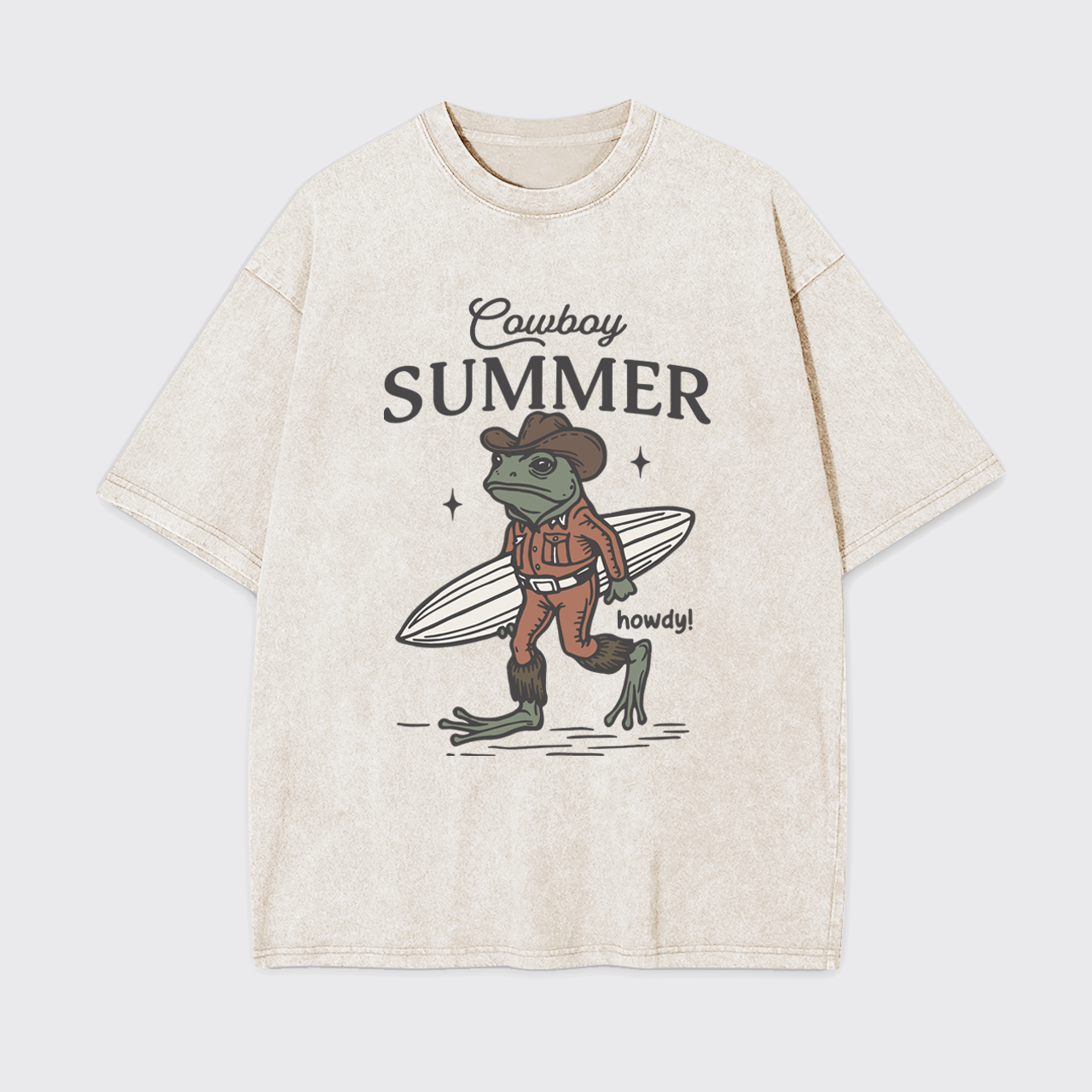 Retro Cowboy Summer Garment-dye Tees