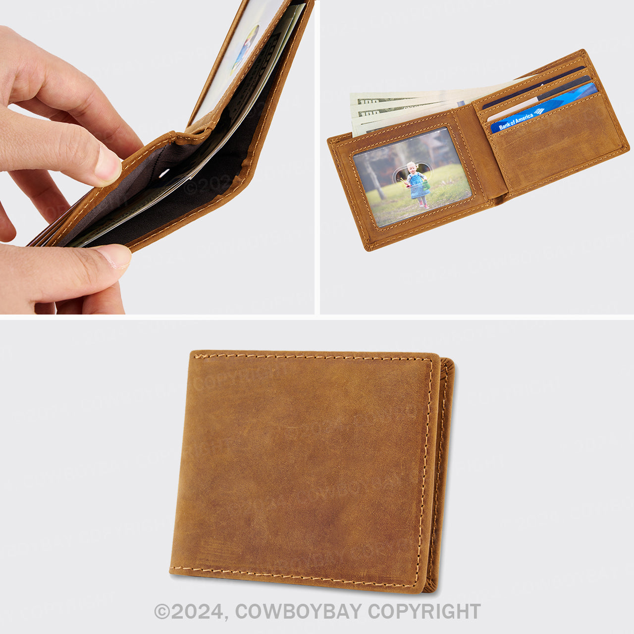 Personalized Vintage Leather Card Bag_2