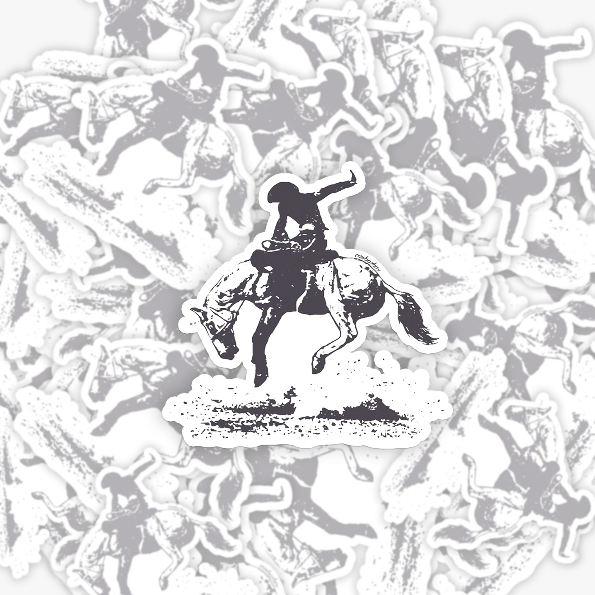 Rodeo Bucking Horse Cowboy Riding Stallion Sticker