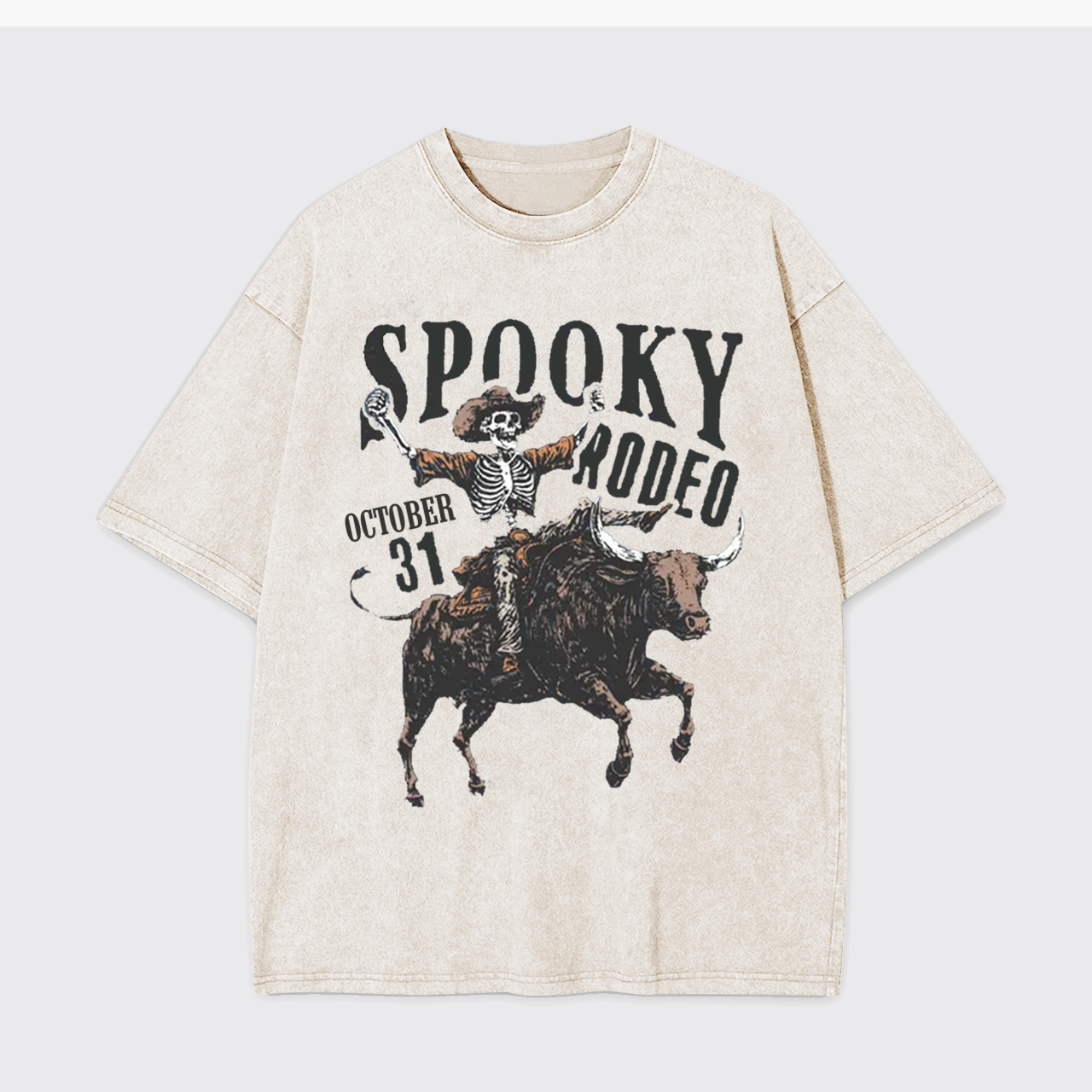 Retro Halloween Spooky Rodeo Garment-dye Tees