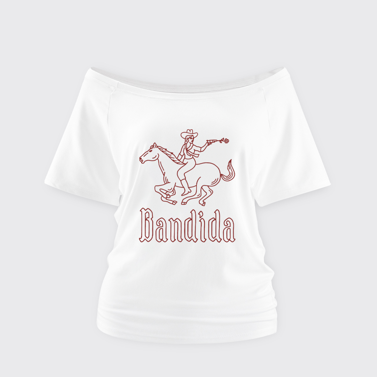 Fearless Rider Cowgirl Off Shoulder Top