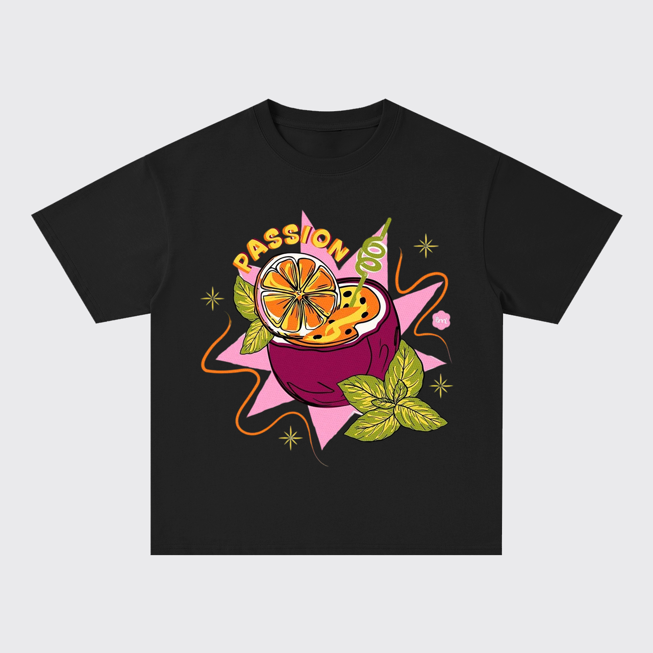 Vibrant Passion Fruit Oversize T-Shirts