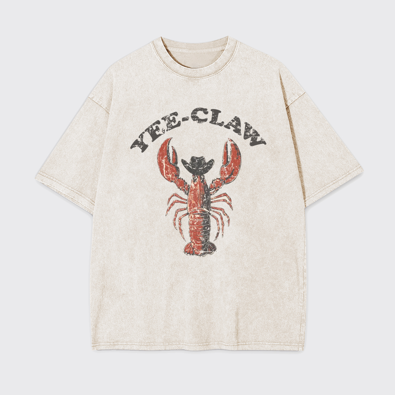 Funny Vintage Western Yee-Claw Garment-dye Tees