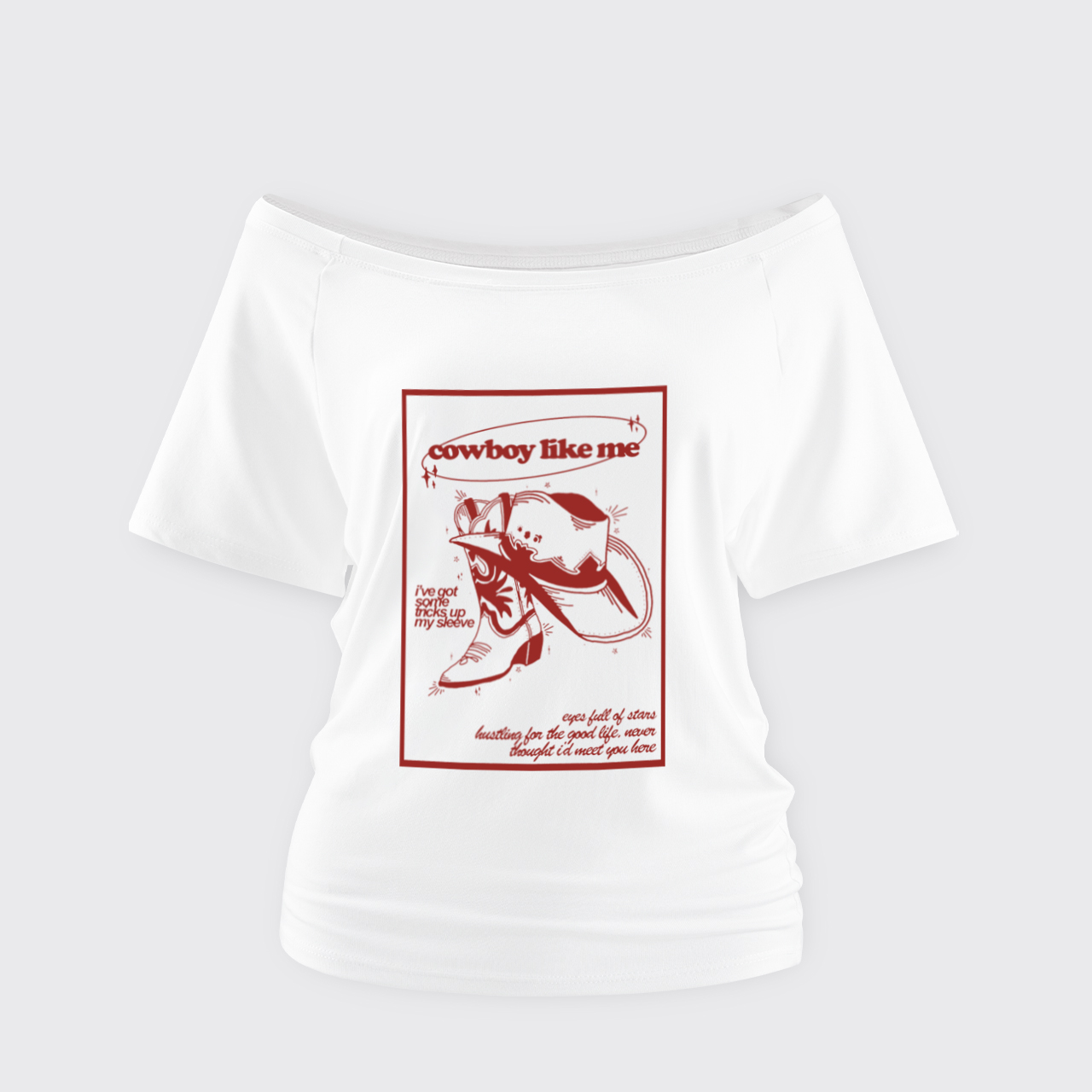 Cowboy Like Me Off Shoulder Top