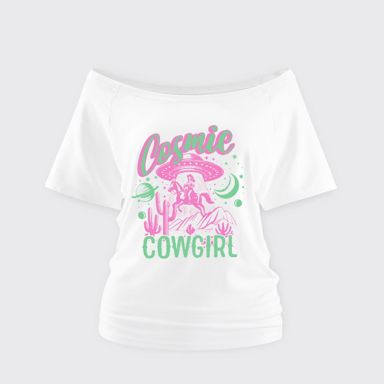 Cosmic Cowgirl Off Shoulder Top