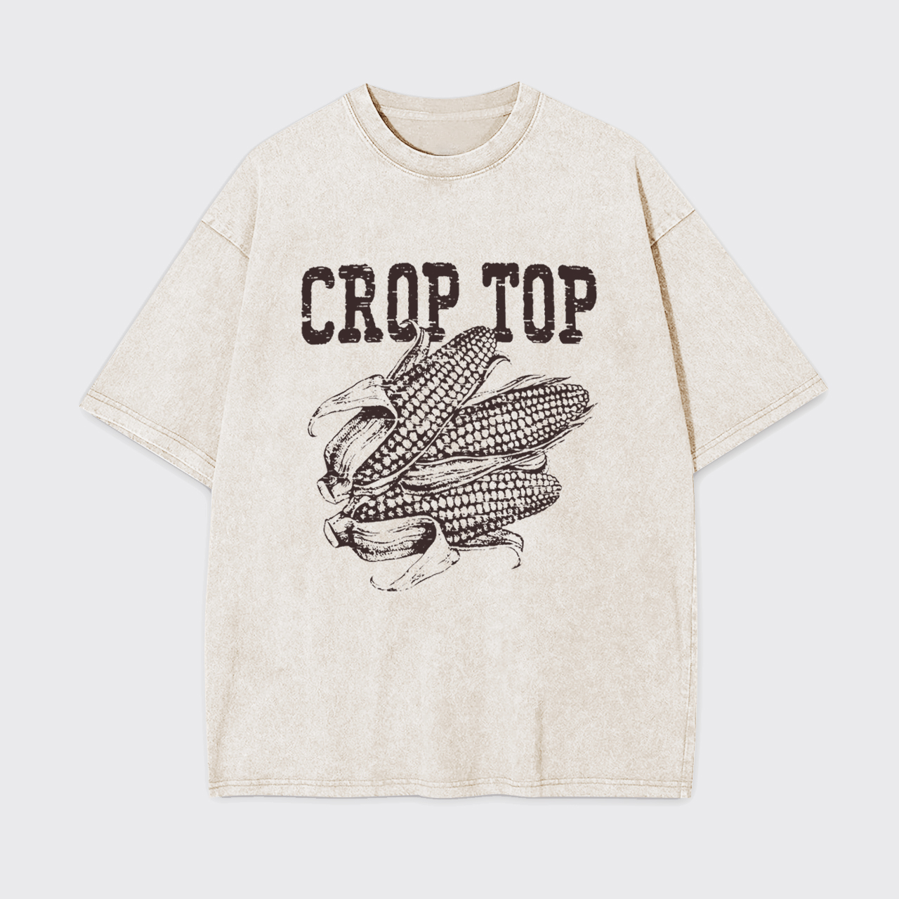 Crop Top Corn Garment-dye Tees