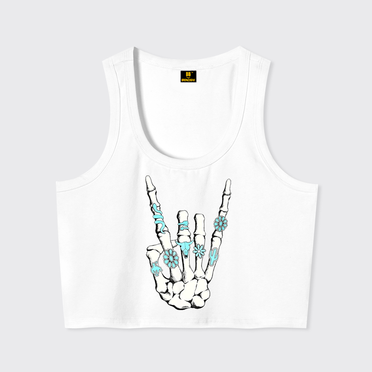 Western Rock On Skeleton Tank Top