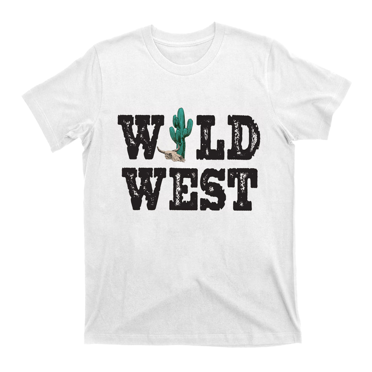 Wild West Cow Skull Cowbo T-Shirts