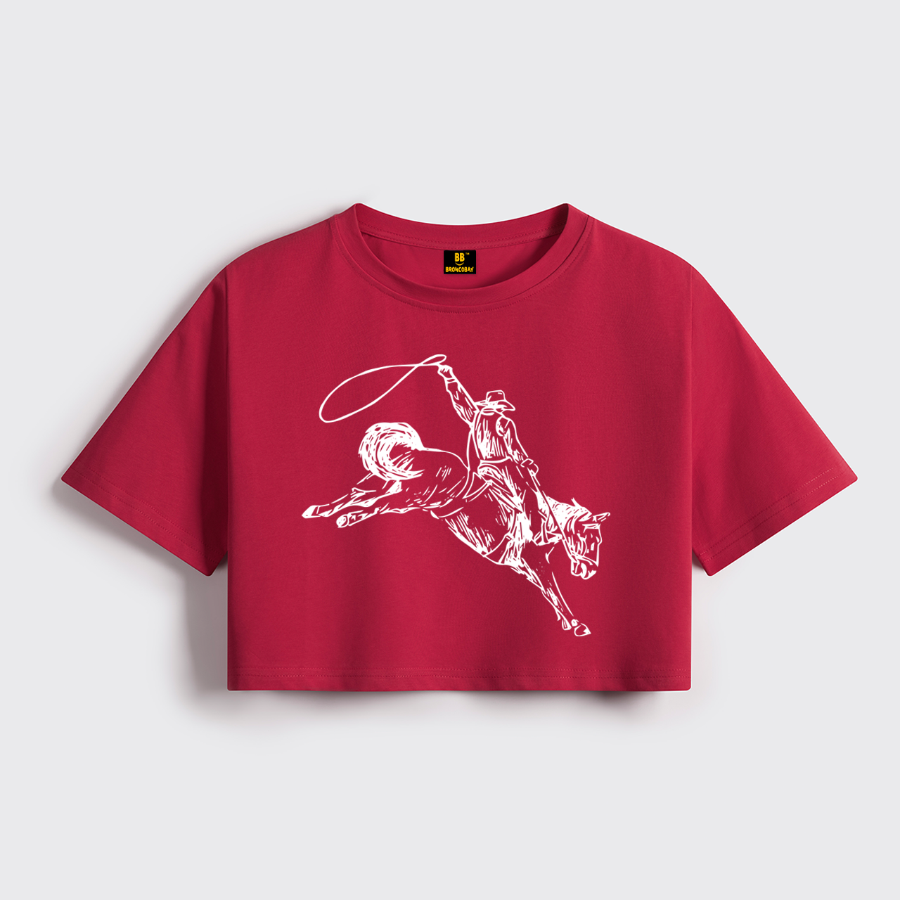 90s Cowboy Cropped Boxy Tee