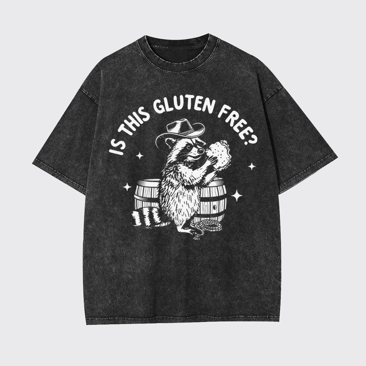 Gluten Free Raccoon Garment-dye Tees