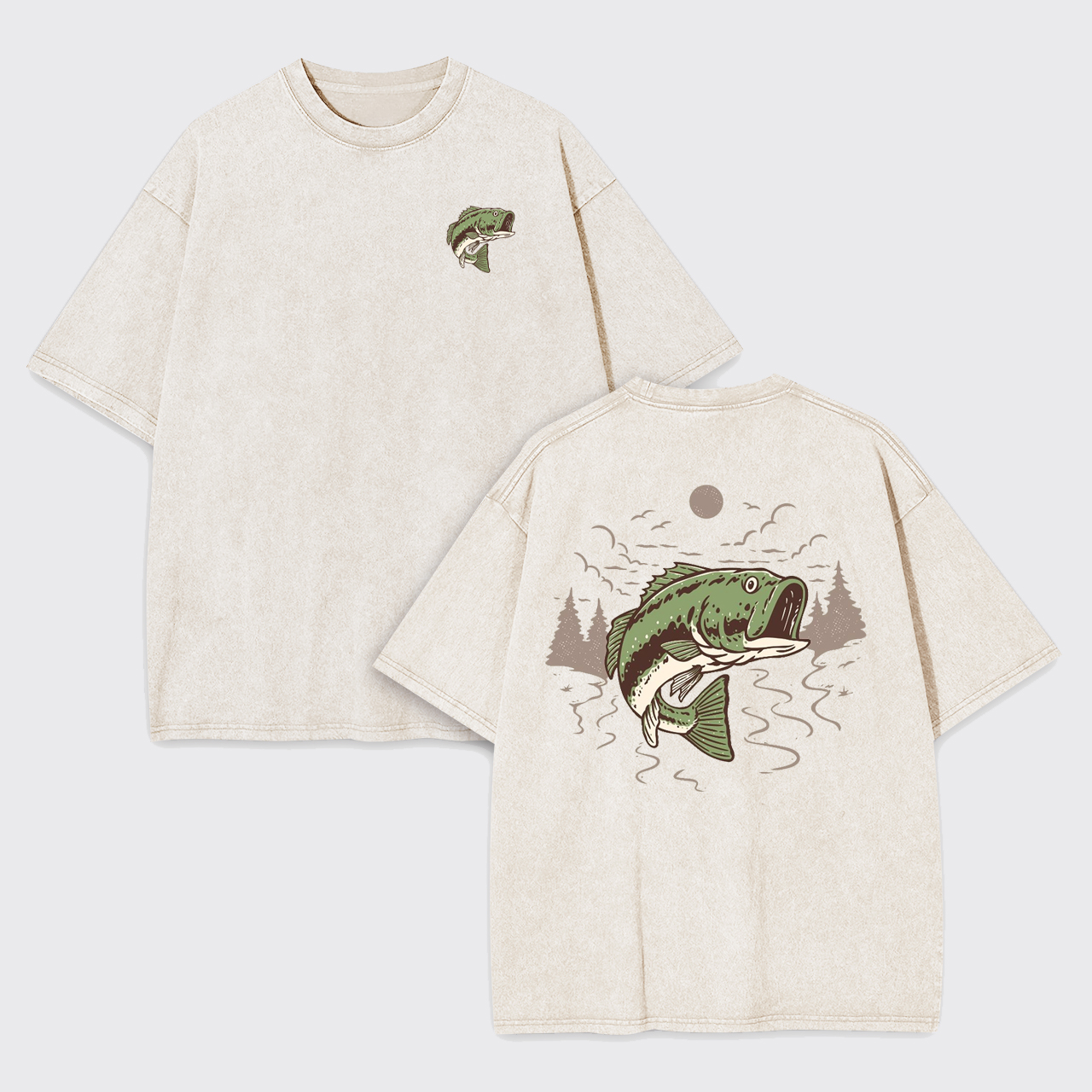 Cowboy Spirit Meets Fishing Adventure Garment-dye Tees