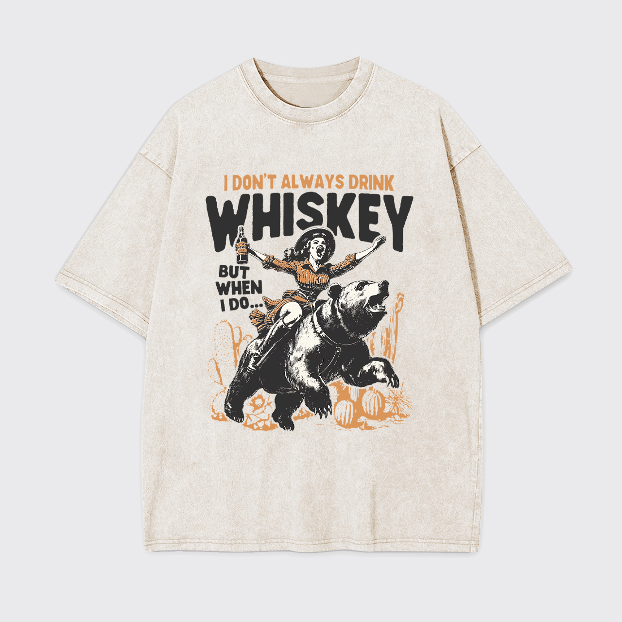 Funny Western Girl Whiskey Garment-dye Tees