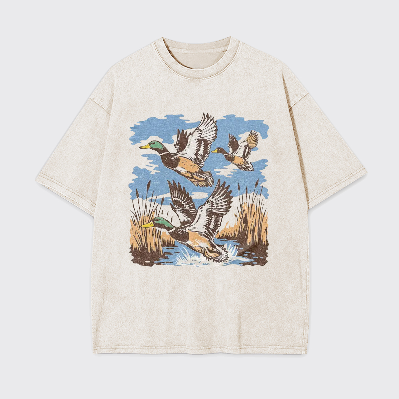 Vintage Nature Duck Hunting Garment-dye Tees