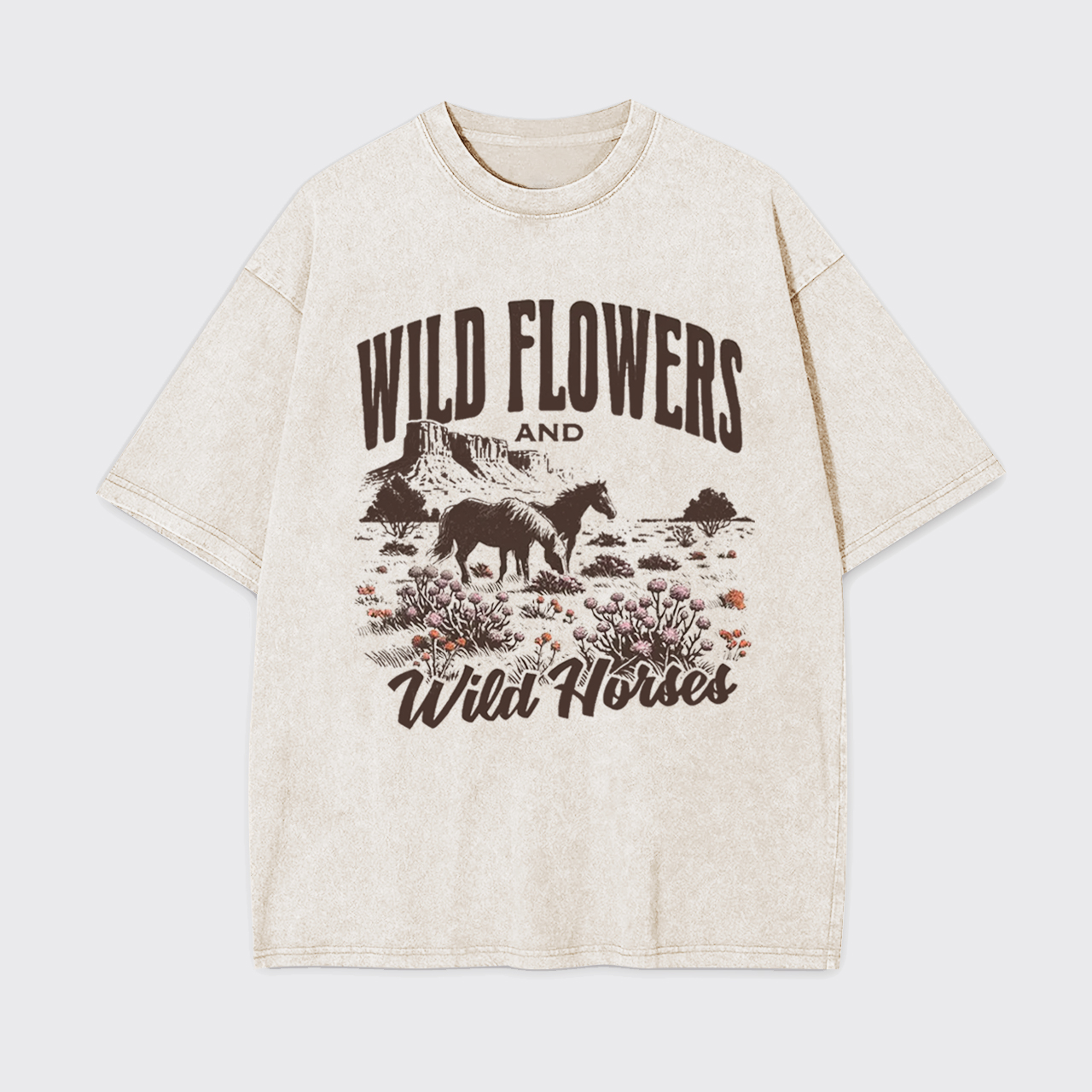 Western Wild Horses Garment-dye Tees