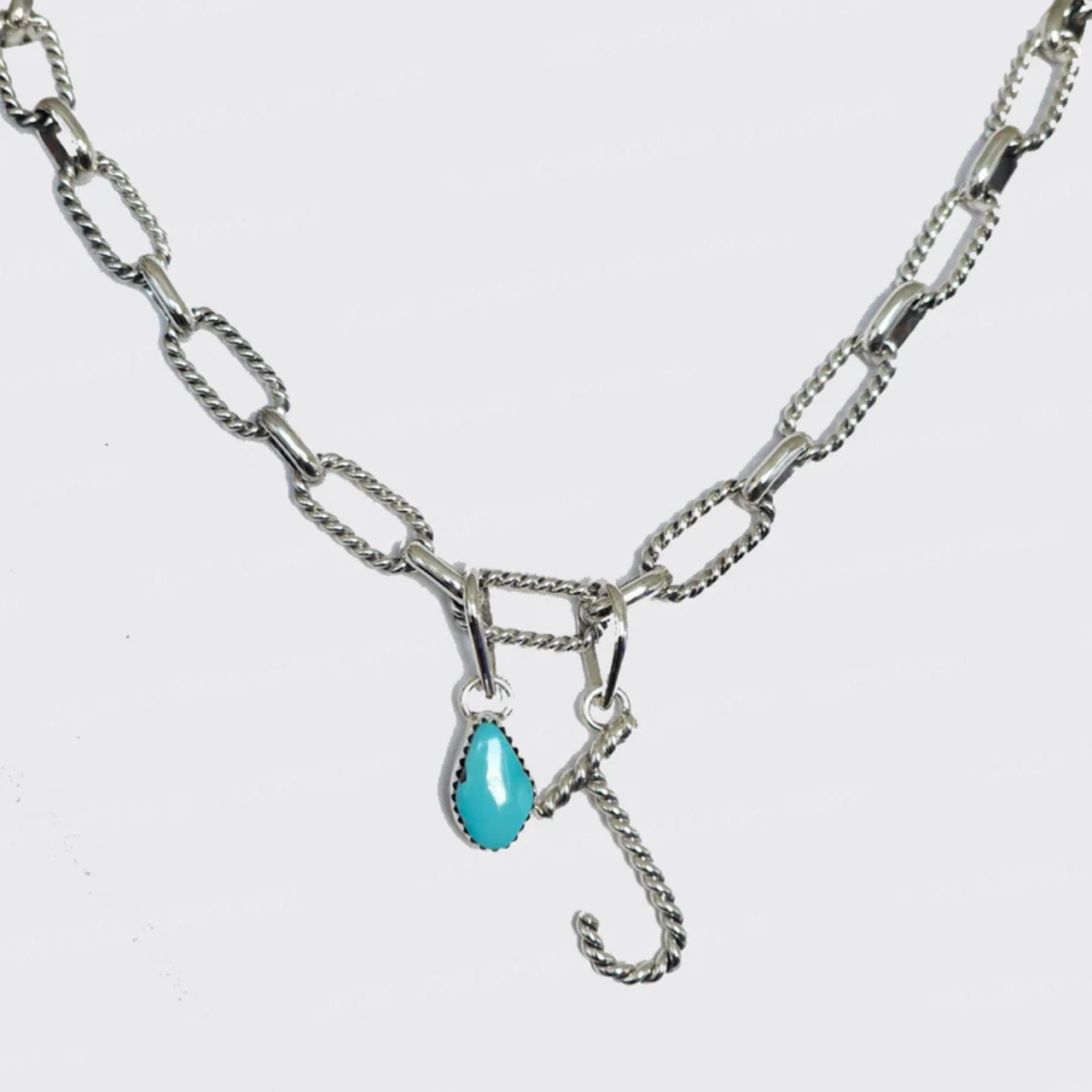 Turquoise Letter Necklace