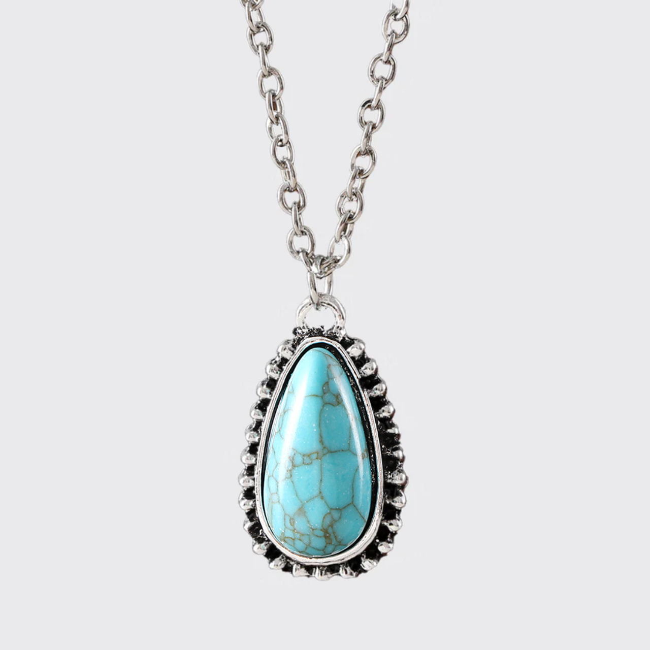 Water Drop Shape Imitation Turquoise Pendant