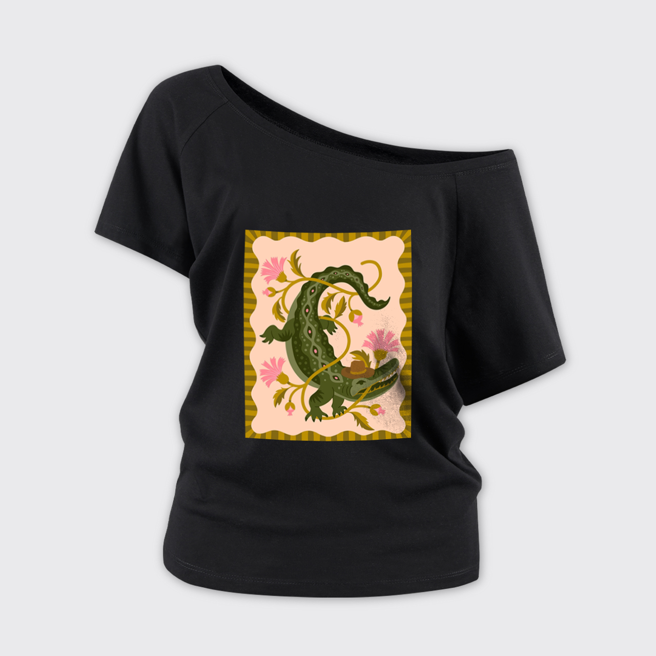 Western Gator Off Shoulder Top